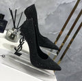 YSL Black Court Shoe Heel