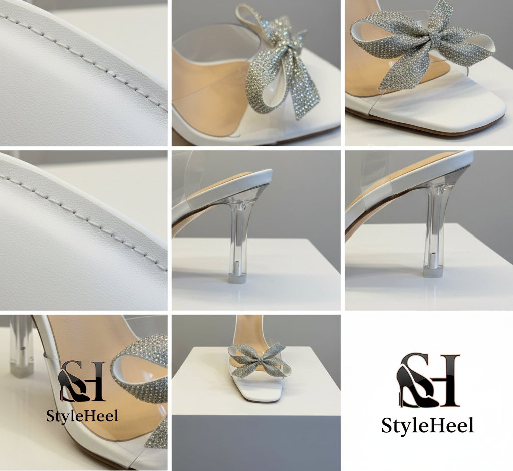 Knotted Charm Heels Transparent